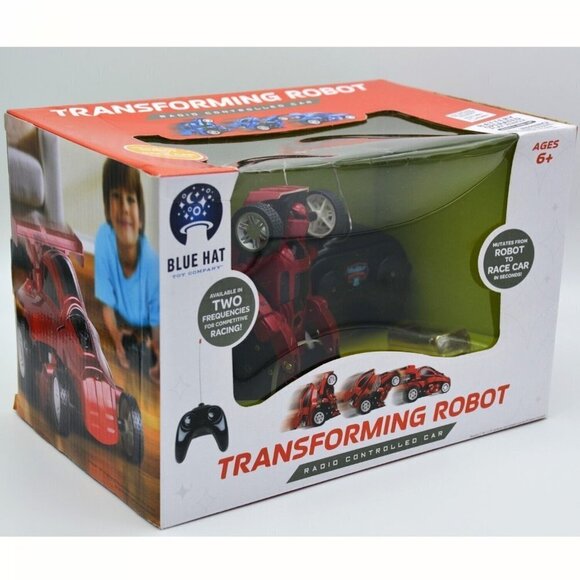 Red Transforming Robot Radio Controlled Car Robot To Racecar - Picture 4 of 11